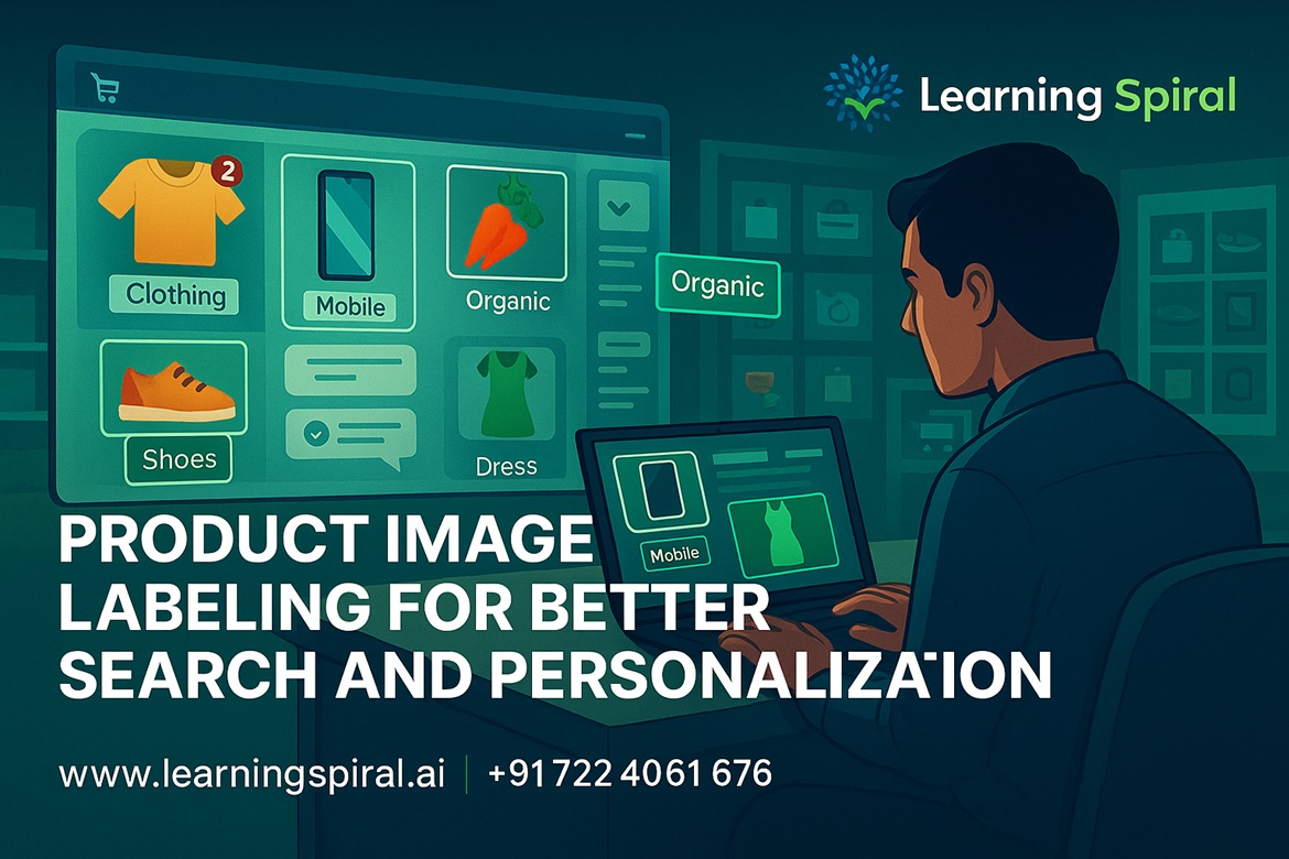 Product image labeling powered by AI enables better search, personalization, and accurate recommendations with Learning Spiral AI.