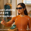 Photoreal workspace showing labeled product images and attributes—high-quality data annotation powering AI-driven visual search for e-commerce.